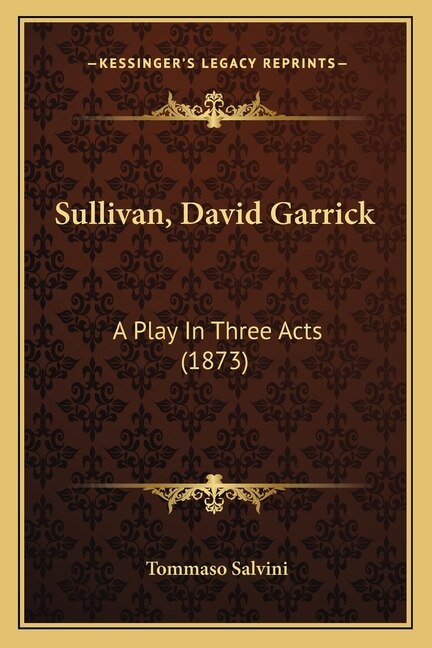 Front cover_Sullivan, David Garrick