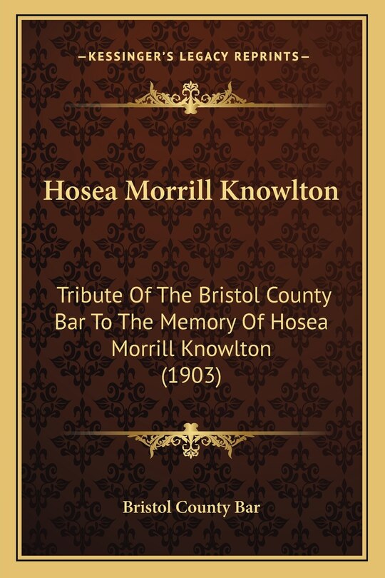 Couverture_Hosea Morrill Knowlton