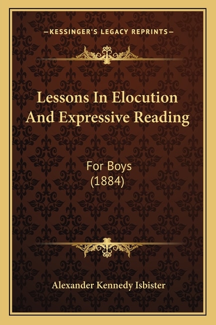 Couverture_Lessons In Elocution And Expressive Reading