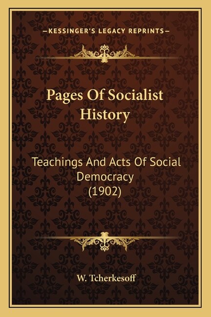 Couverture_Pages Of Socialist History