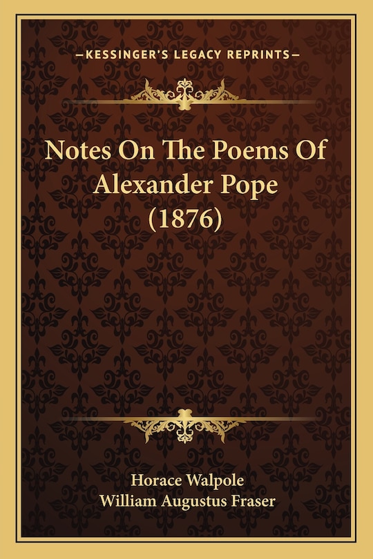 Notes On The Poems Of Alexander Pope (1876)