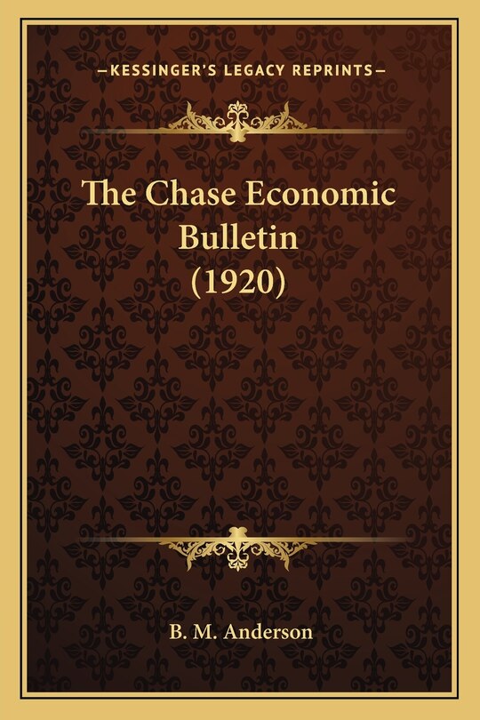 Couverture_The Chase Economic Bulletin (1920)