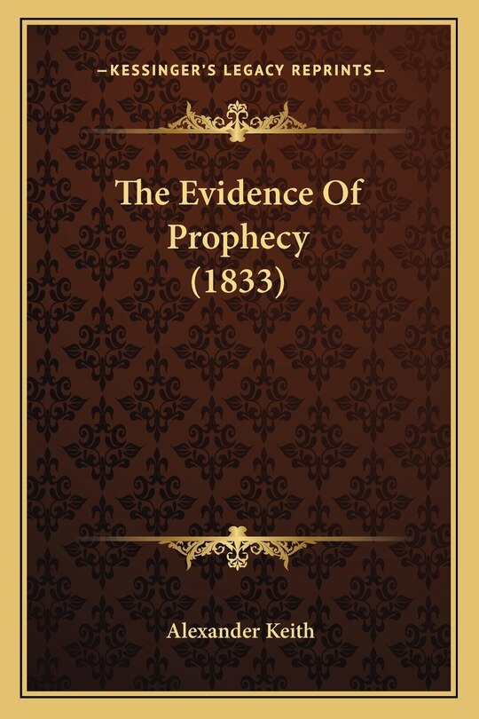 Couverture_The Evidence Of Prophecy (1833)
