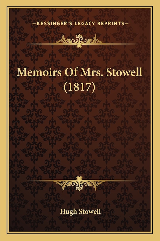 Front cover_Memoirs Of Mrs. Stowell (1817)