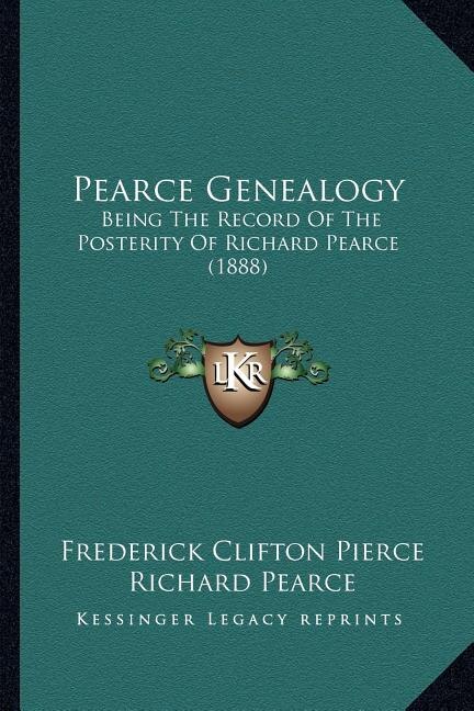 Front cover_Pearce Genealogy
