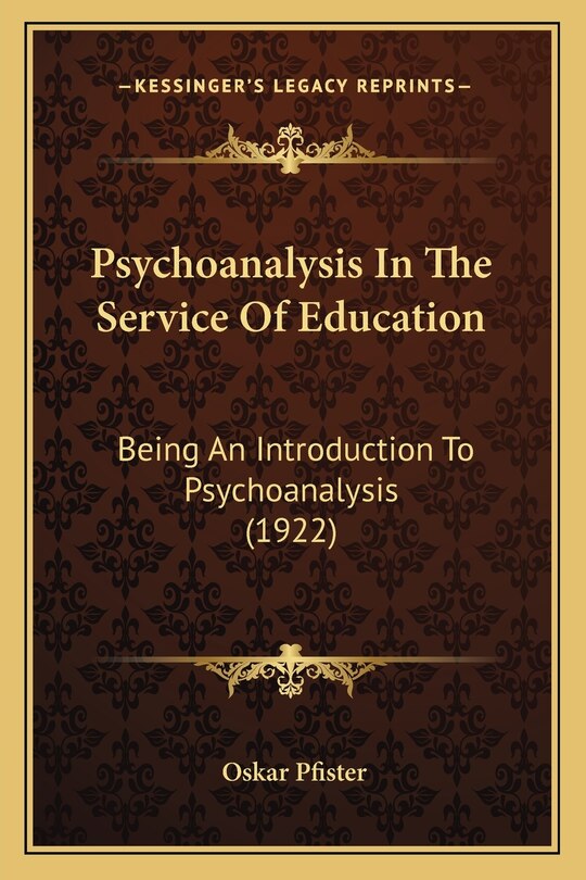 Front cover_Psychoanalysis In The Service Of Education