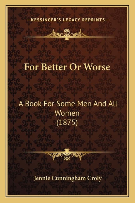Front cover_For Better Or Worse