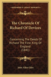 Front cover_The Chronicle Of Richard Of Devizes