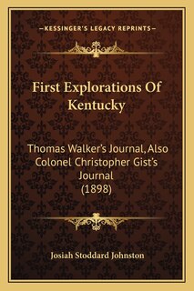 Couverture_First Explorations Of Kentucky