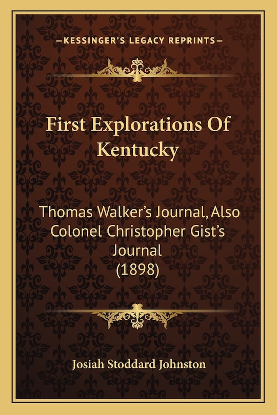Couverture_First Explorations Of Kentucky