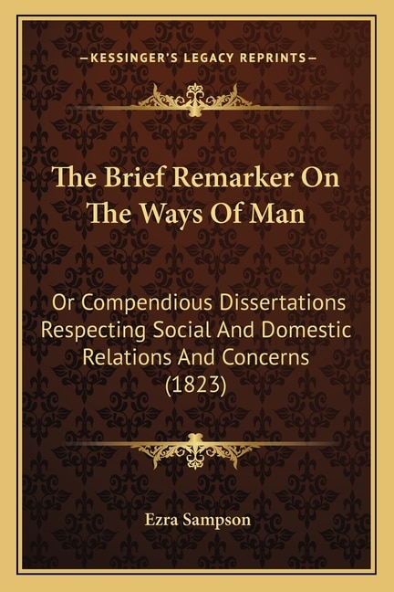 Couverture_The Brief Remarker On The Ways Of Man