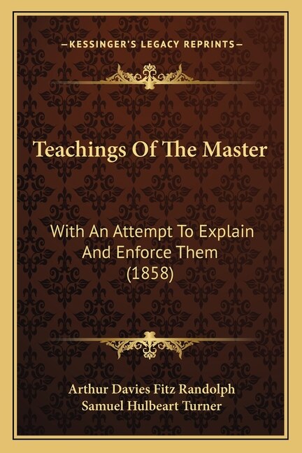 Couverture_Teachings Of The Master