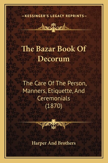 Couverture_The Bazar Book Of Decorum