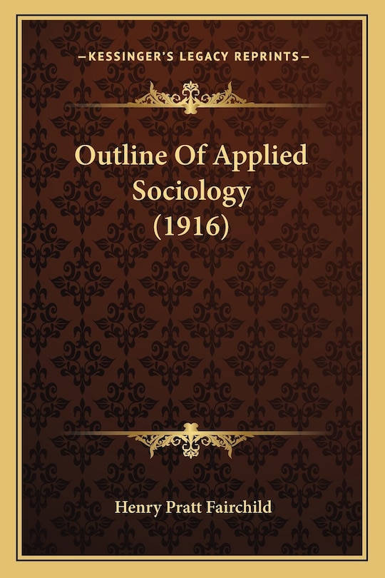 Front cover_Outline Of Applied Sociology (1916)