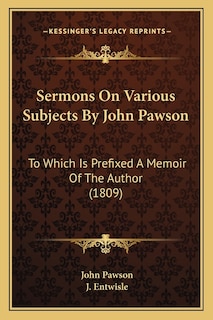 Front cover_Sermons On Various Subjects By John Pawson