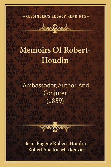 Front cover_Memoirs Of Robert-Houdin