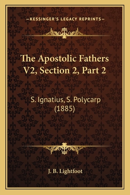 Couverture_The Apostolic Fathers V2, Section 2, Part 2