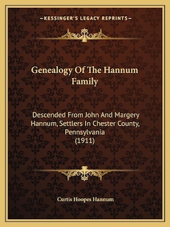 Front cover_Genealogy Of The Hannum Family