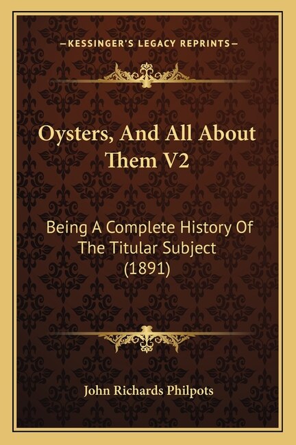 Couverture_Oysters, And All About Them V2
