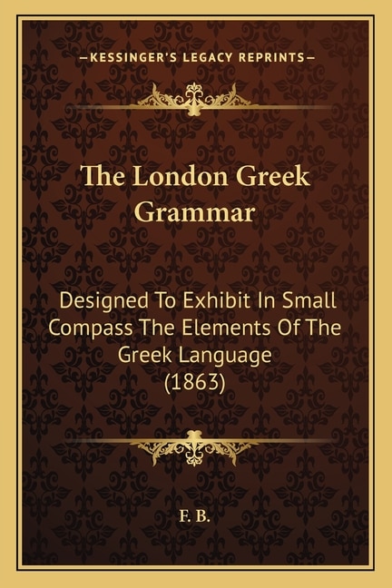 Front cover_The London Greek Grammar