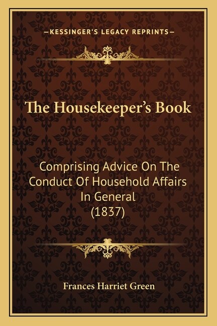 Front cover_The Housekeeper's Book