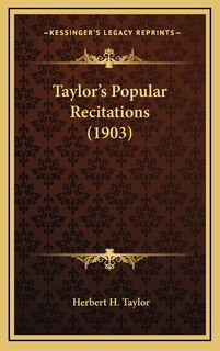 Couverture_Taylor's Popular Recitations (1903)