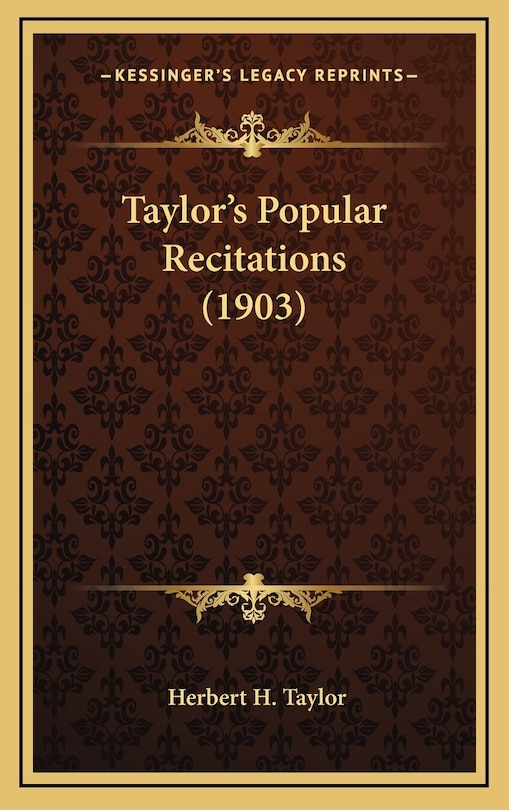 Couverture_Taylor's Popular Recitations (1903)