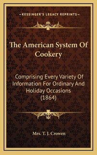 Front cover_The American System Of Cookery