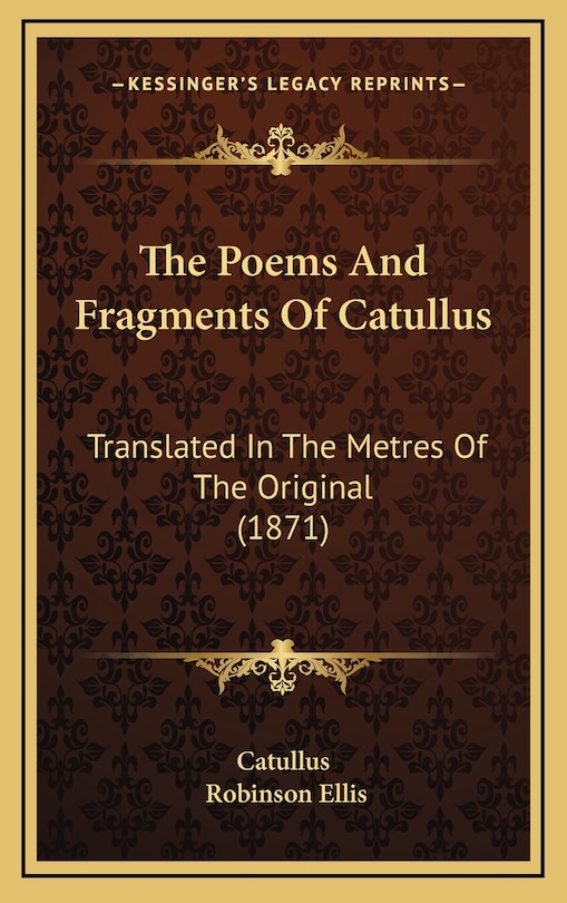 Couverture_The Poems And Fragments Of Catullus