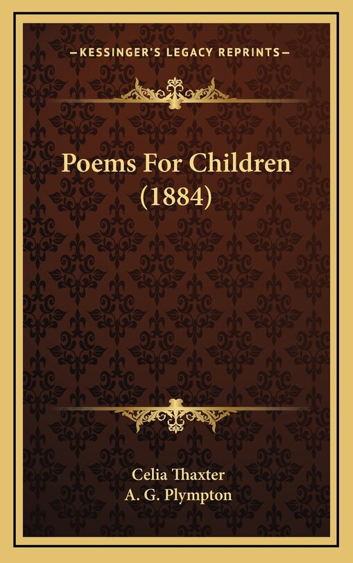 Couverture_Poems For Children (1884)