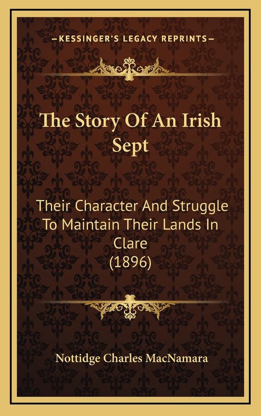 Front cover_The Story Of An Irish Sept