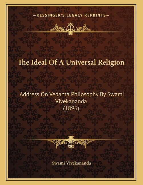Front cover_The Ideal Of A Universal Religion