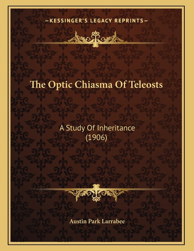 Couverture_The Optic Chiasma Of Teleosts
