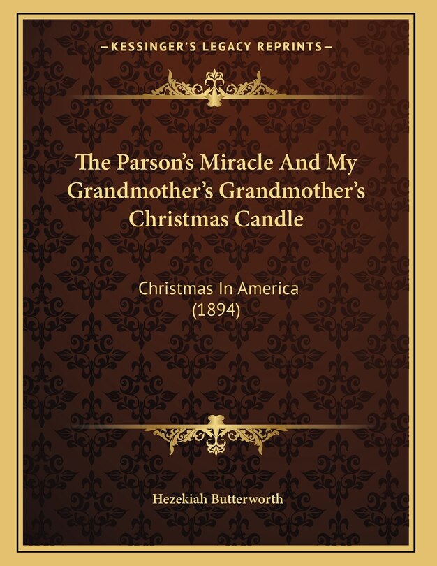 Couverture_The Parson's Miracle And My Grandmother's Grandmother's Christmas Candle