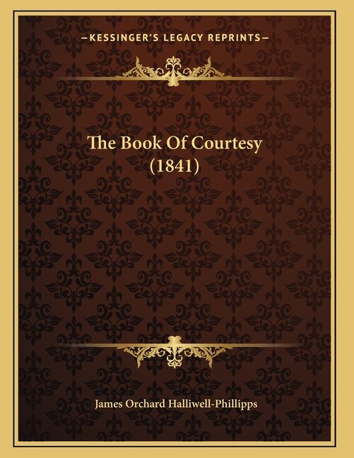 Front cover_The Book Of Courtesy (1841)