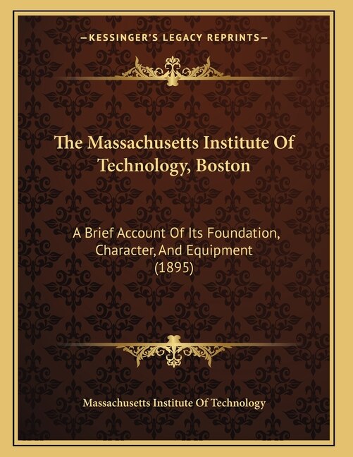 Front cover_The Massachusetts Institute Of Technology, Boston