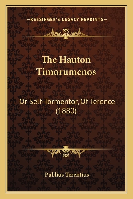 Front cover_The Hauton Timorumenos