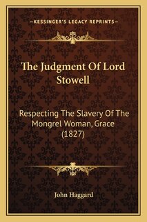 Front cover_The Judgment Of Lord Stowell