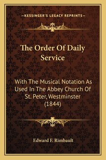 Front cover_The Order Of Daily Service