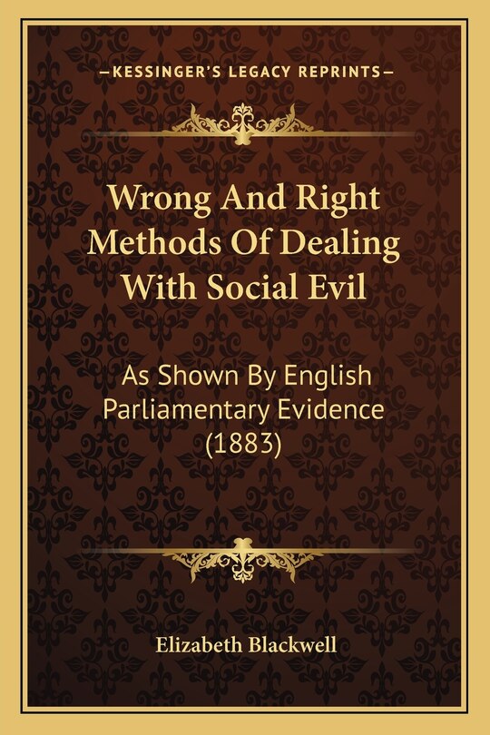 Front cover_Wrong And Right Methods Of Dealing With Social Evil