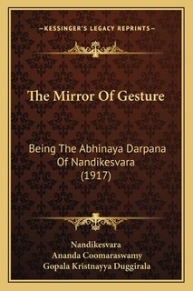 Front cover_The Mirror Of Gesture