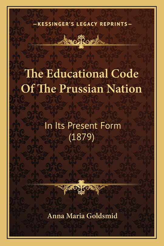 Couverture_The Educational Code Of The Prussian Nation