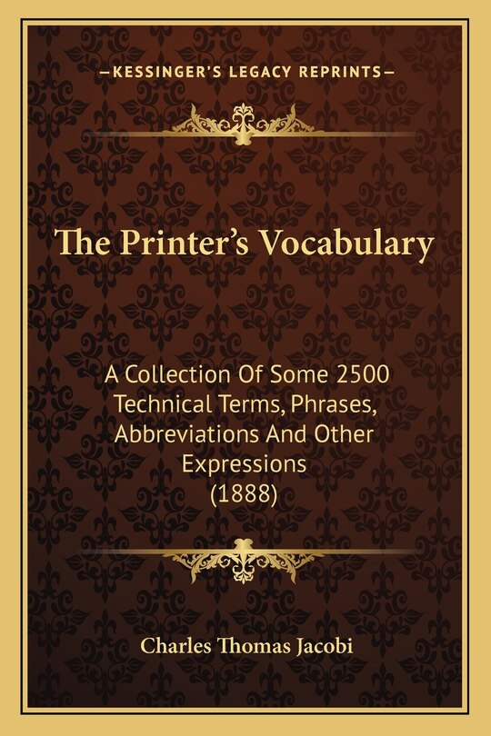 Front cover_The Printer's Vocabulary
