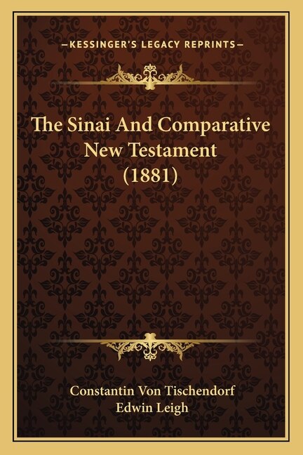 Front cover_The Sinai And Comparative New Testament (1881)