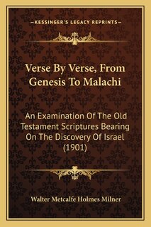 Couverture_Verse By Verse, From Genesis To Malachi