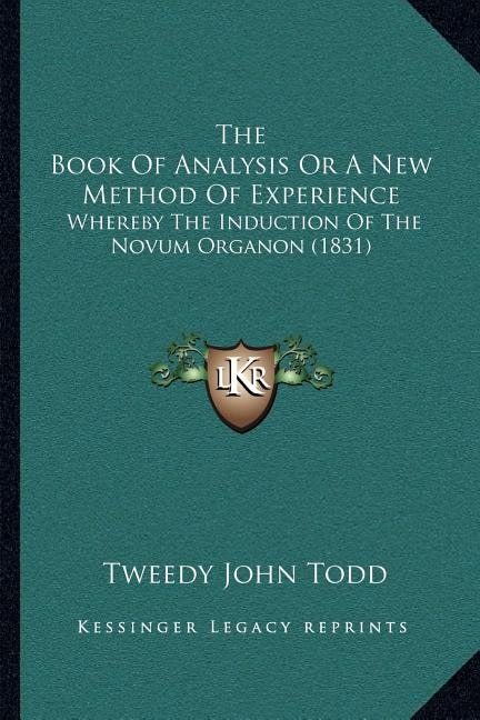 Front cover_The Book Of Analysis Or A New Method Of Experience