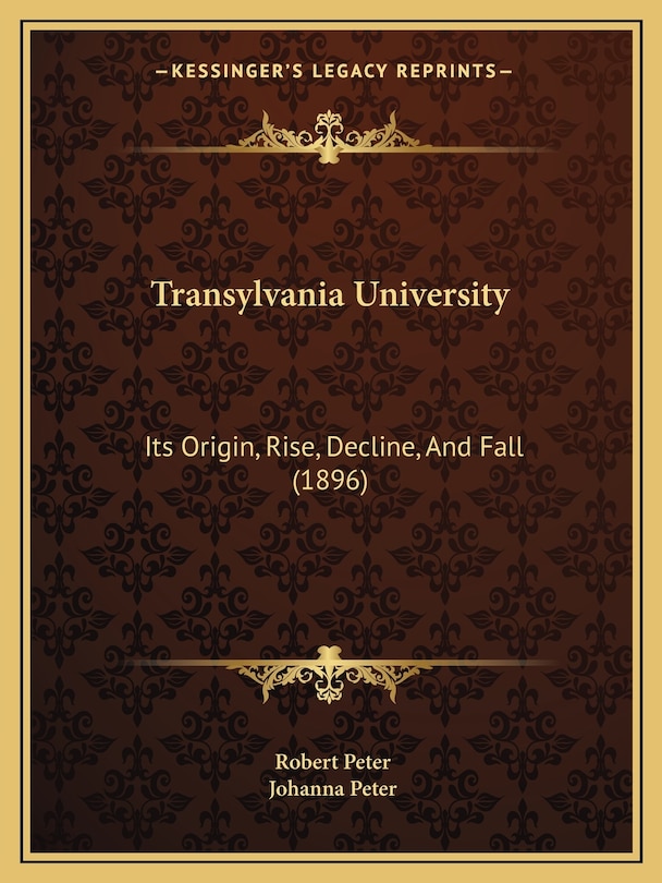 Front cover_Transylvania University