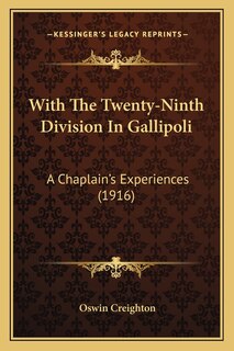Couverture_With The Twenty-Ninth Division In Gallipoli