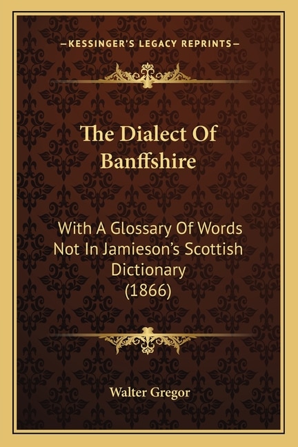 Front cover_The Dialect Of Banffshire