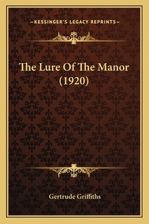 Front cover_The Lure Of The Manor (1920)